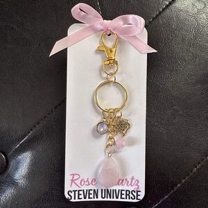 New Handmade Keychain Inspired by "Rose Quartz" (Steven Universe)